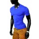 Tricou bărbătesc t-shirt v-neck - cobalt