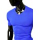 Tricou bărbătesc t-shirt v-neck - cobalt