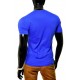 Tricou bărbătesc t-shirt v-neck - cobalt