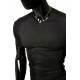 Tricou bărbătesc t-shirt v-neck - negru